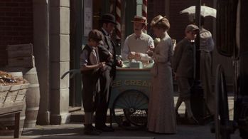 Tamara Hope, Jonny Harris, and Percy Hynes White in Murdoch Mysteries (2008)