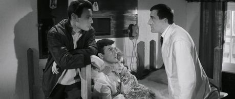 Joséphine James, Max Montavon, Jacques Riberolles, and Michel Subor in Please, Not Now! (1961)