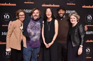 Mireille Soria, Jack Black, Jennifer Yuh Nelson, Frank Abney, Bonnie Arnold at Variety's 