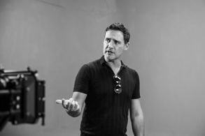 Ben Pickering on the set of ELECTION NIGHT