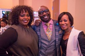(l-r) Comedienne/ Actress Cocoa Brown, Producer/Author Carlos Wallace and News Anchor Liz Faublas