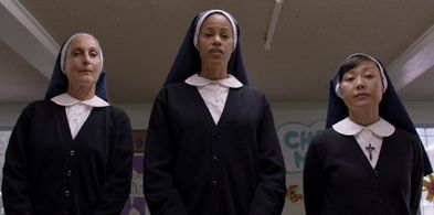 Caroline Choi as Sister Frances on Shameless (right)