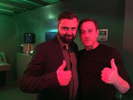 Jean-Claude Van Damme and Pasha Patriki csc on set of Black Water
