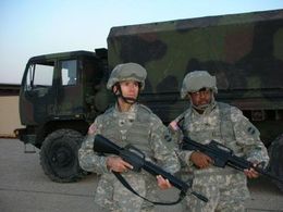 James Lewis on the set of Outside The Wire