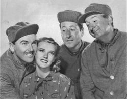 Phyllis Brooks, Preston Foster, Slim Summerville, and Arthur Treacher in Up the River (1938)