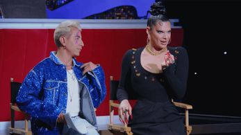 Esteban Inzua and James Leyva in Drag Race México (2023)