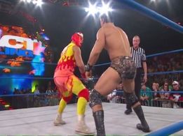 Christopher Daniels, Earl Hebner, and Michael Hutter in TNA iMPACT! Wrestling (2004)