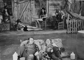 Roy Clark, Grandpa Jones, Stringbean, and Lisa Todd in Hee Haw (1969)