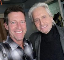 Fox & Douglas on the set of The Kominsky Method