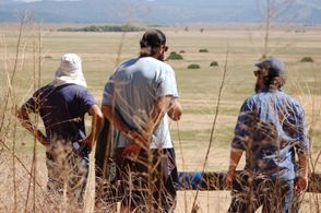 Roger Sogues, Edreace Purmul, and Taher AbuNadi in The Playground (2017)