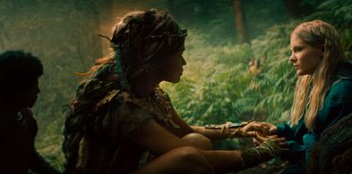 Anneke Weerts and Freya Allan in The Witcher (2019)