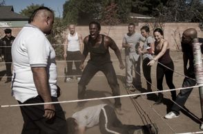 Mario Loya, Pelé Kizy, Rocco Di Nobile, Donald A. Perez, and Adrian Zeigler in Tough Guy (2023)