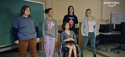 Madison Baines, Paris Berelc, Hari Nef, Lolita Milena, and D.J. Mausner in 1UP (2022)
