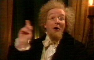 Steve Nallon, actor, still from the TV series THE BIG IMPRESSION.