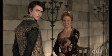Megan Follows and Spencer Macpherson in Reign (2013)