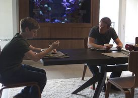 Damian Lewis and Jackson Pace in Homeland (2011)