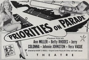 Jerry Colonna and Ann Miller in Priorities on Parade (1942)