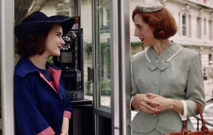 Alison Cimmet and Rachel Brosnahan in The Marvelous Mrs. Maisel (2017)