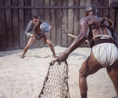 Kirk Douglas and Woody Strode in Spartacus (1960)