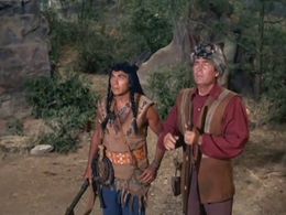 Ed Ames and Fess Parker in Daniel Boone (1964)