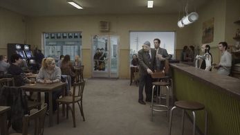 Holger Andersson and Nils Westblom in A Pigeon Sat on a Branch Reflecting on Existence (2014)