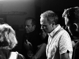 Chet Thomas and Darrin Fletcher directing on the set of Bound For Midnight