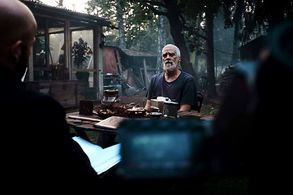 Filming 5 outside Gnesta, Sweden with scene partner, Kerim Troeller (August, 2019.) Photo credit: DP Haris Mlivic