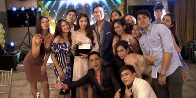 Ray An Dulay, Devon Seron, Pancho Magno, and Sanya Lopez in Dahil sa pag-ibig (2019)