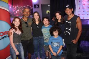 Eli Finish, Yael Sharoni, Shira Naor, Bar Miniely, Daniel Litman, Noam Frank, and Eitan Yehoshua at an event for Cramped