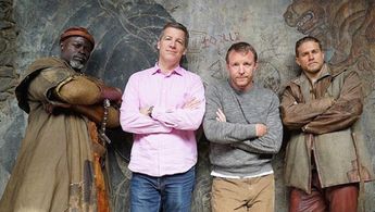 Djimon Hounsou, Guy Ritchie, Charlie Hunnam, and Lionel Wigram in King Arthur: Legend of the Sword (2017)