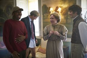 Simon Farnaby, Martha Howe-Douglas, Mathew Baynton, and Kiell Smith-Bynoe in Ghosts (2019)