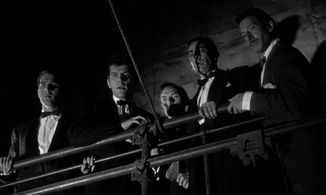Robert Arden, Martin Benson, Sam Kydd, Lee Patterson, and Russell Westwood in Spin a Dark Web (1956)