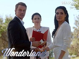 Simone Kessell, Michael Dorman, and Celeste Barber in Wonderland (2013)