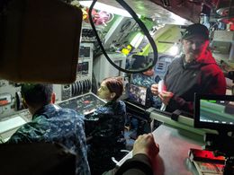 Elizabeth J. Cron and Caroline Harris in Megalodon (2018)