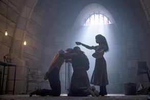Oliver Jackson-Cohen, Adria Arjona, and Jordan Loughran in Emerald City (2016)