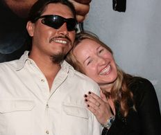 Nina Zavarin at press junket with Jesus Moises Rodriguez