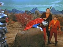 Jonathan Harris, Don Matheson, and Bill Mumy in Lost in Space (1965)