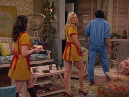 Kat Dennings, Jonathan Kite, and Beth Behrs in 2 Broke Girls (2011)
