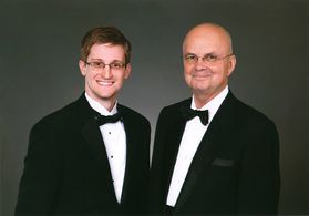 Michael Hayden and Edward Snowden