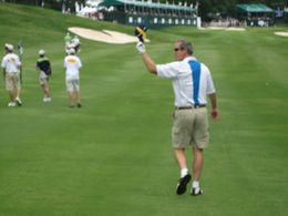 18th hole of the 2011 Nationwide Pro-Am golf tournament in South Carolina