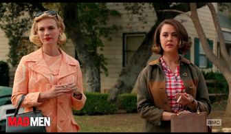 January Jones and Aynsley Bubbico in Mad Men