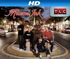 Yojiro Harada, Chris Nunez, Darren Brass, Ami James, and Chris Garver in Miami Ink (2005)