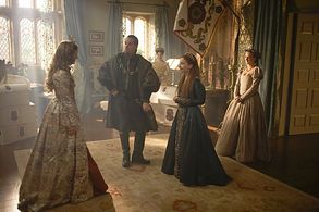 Jonathan Rhys Meyers, Tamzin Merchant, and Laoise Murray in The Tudors (2007)