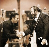 with Luciano Pavarotti