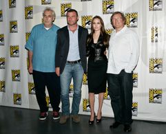 Liev Schreiber, Angelina Jolie, Lorenzo di Bonaventura, and Phillip Noyce in Salt (2010)
