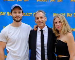 Greg Koorhan with David Corenswet and Sophie Koorhan at the Project Pay Day premiere