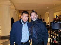 On the set of Blue Bloods CBS with Director David Barrett