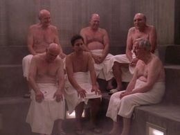 Peter Boyle, Ray Romano, Len Lesser, Victor Raider-Wexler, Max Rosenthal, and Albert Romano in Everybody Loves Raymond (