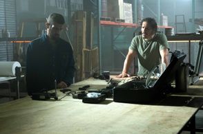 Sergio Peris-Mencheta and Carter Hudson in Snowfall: Lying in a Hammock (2022)