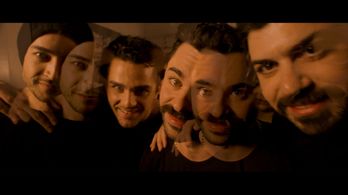 Anthony Vella, Drew Lipson, Marco DelVecchio, and Zachary Engel in The Rite Girl (2021)